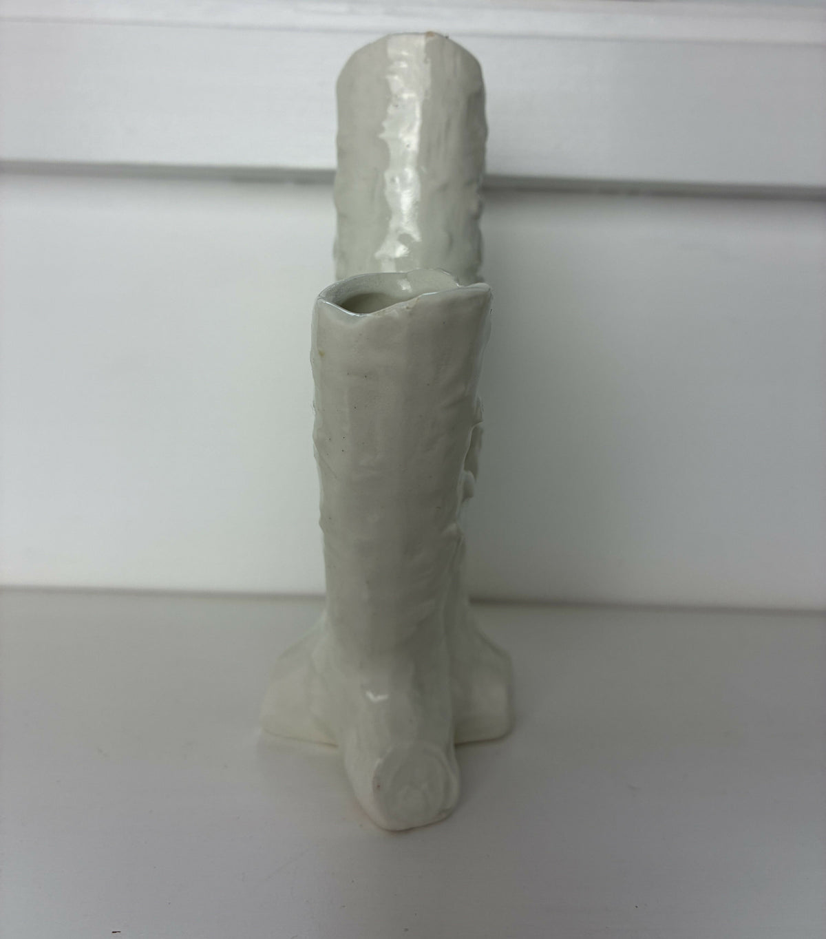 Fan Shaped Faux Bois Vase