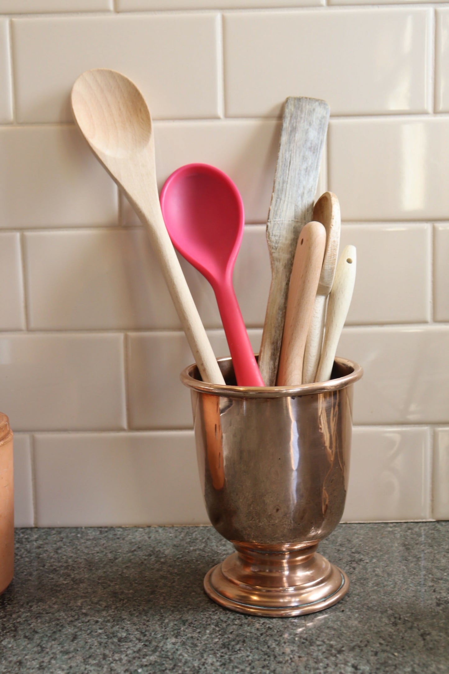 Copper vase, planter, or kitchen tidy?