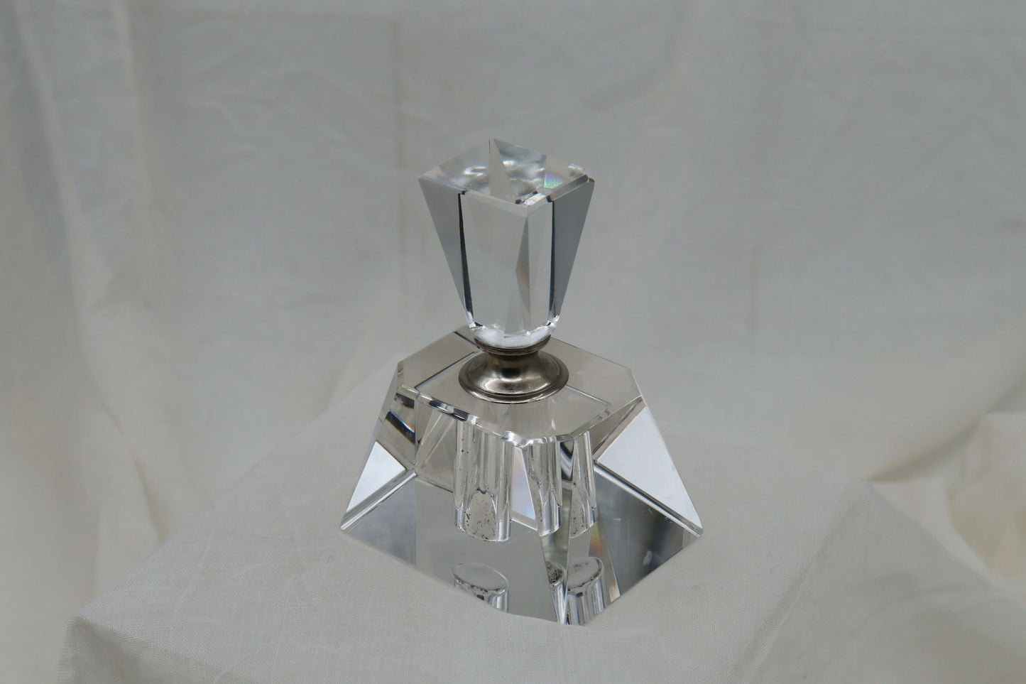 Art Deco style crystal perfume bottle