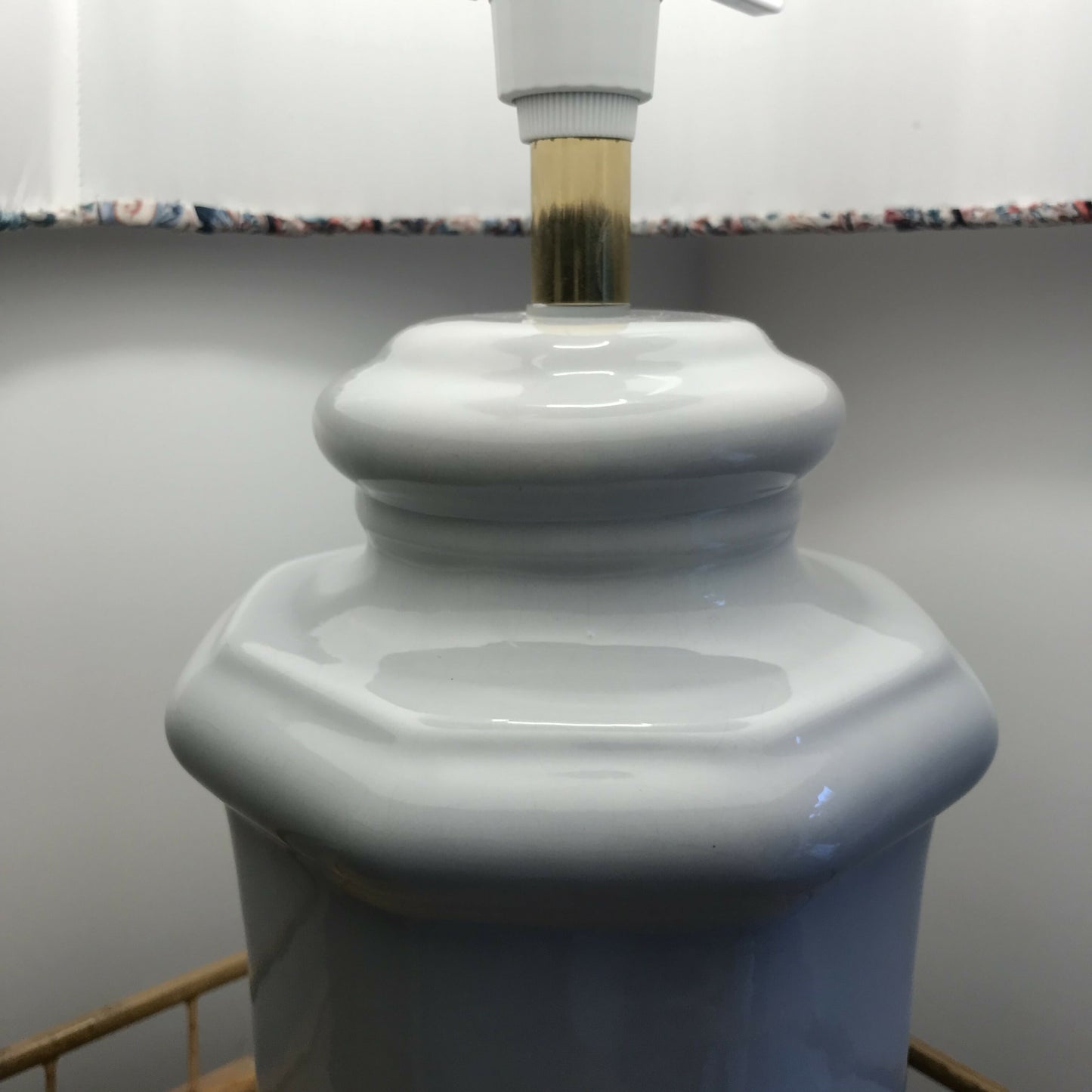 Ginger Jar Lamp with gathered shade