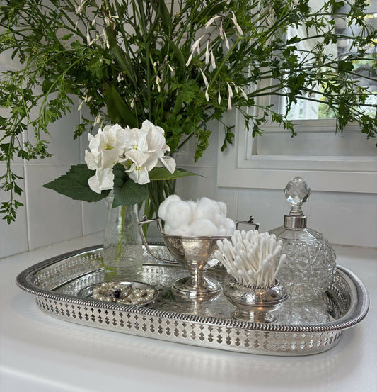 Galleried Rectangular Silver Tray