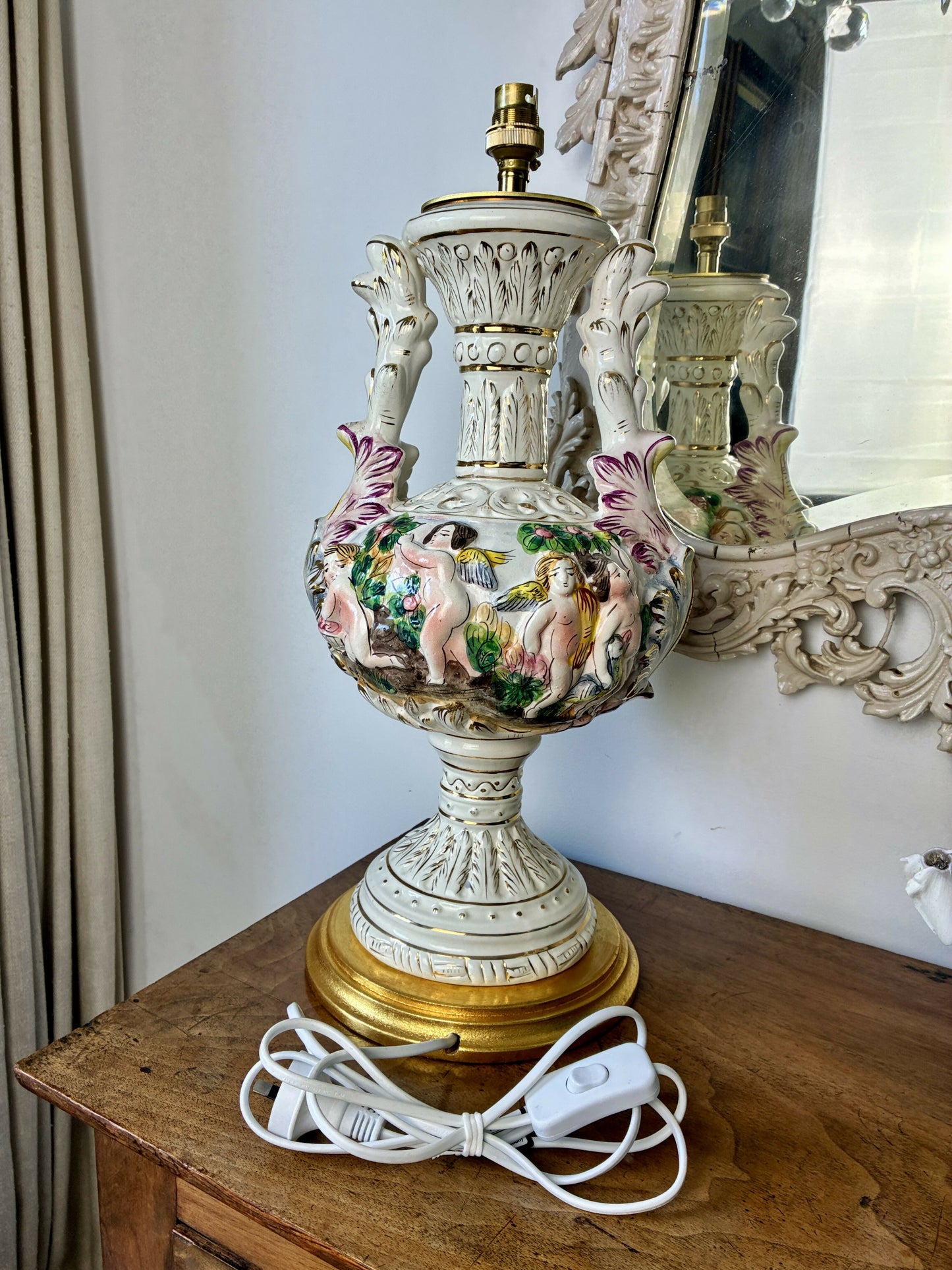 Large Capodimonte Keramos Lampbase