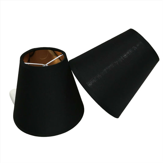 Black Clip On Sconce Shade