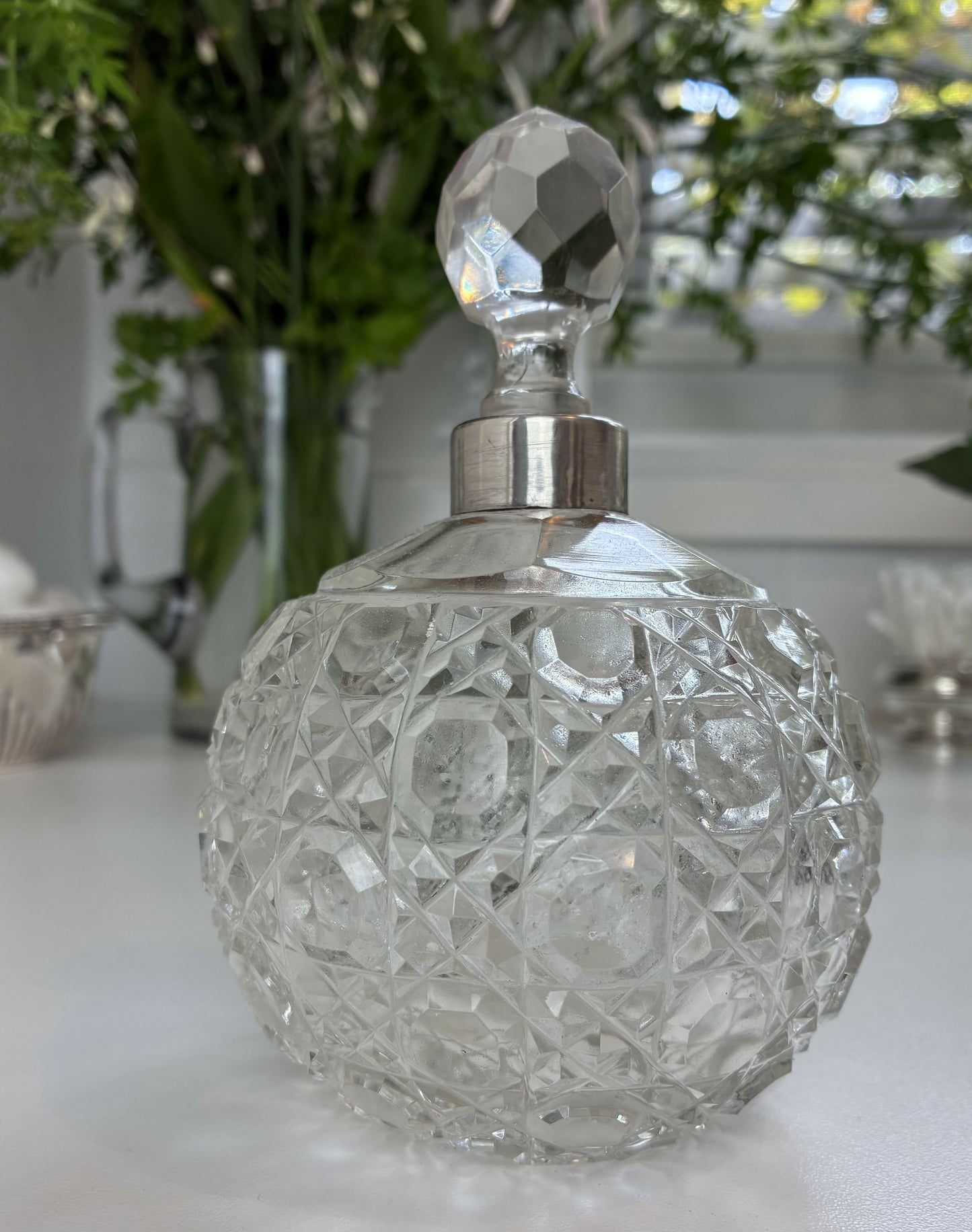 Hobnail Crystal Scent Bottle