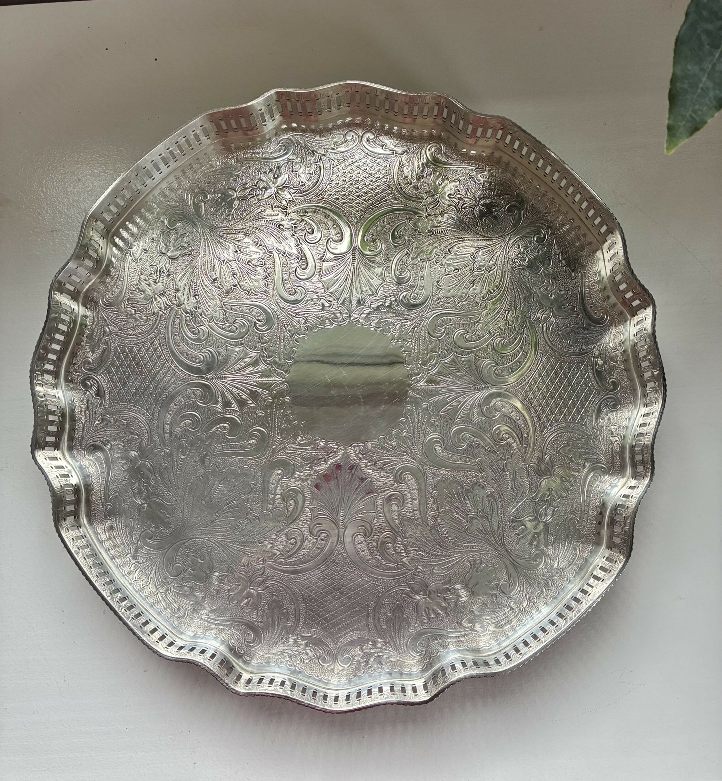 Silver Footed Tray 30cm
