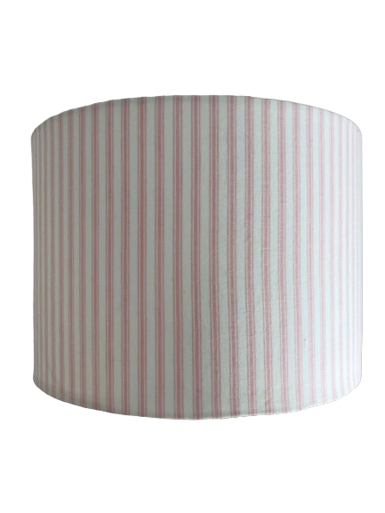 Pink Ticking Drum Lampshade