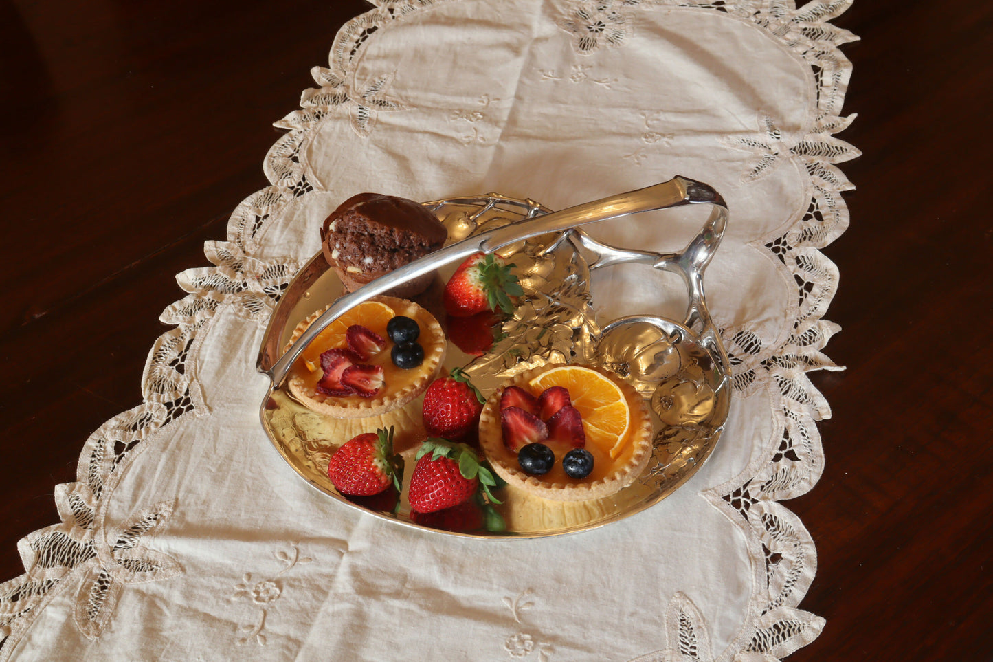 Silver plated Art Nouveau serving tray by Kayser of Germany