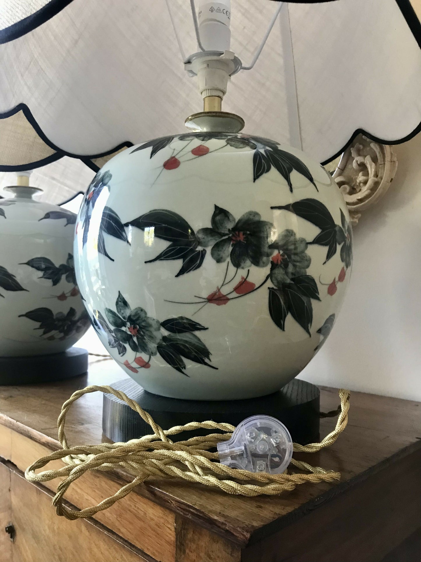 Pair of Large Chinoiserie Lamps