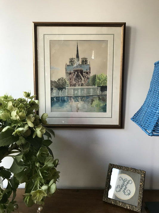 Watercolour of Notre Dame