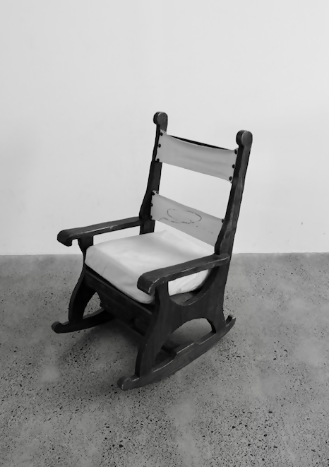 BRUTALIST Vintage African Rocking Chair