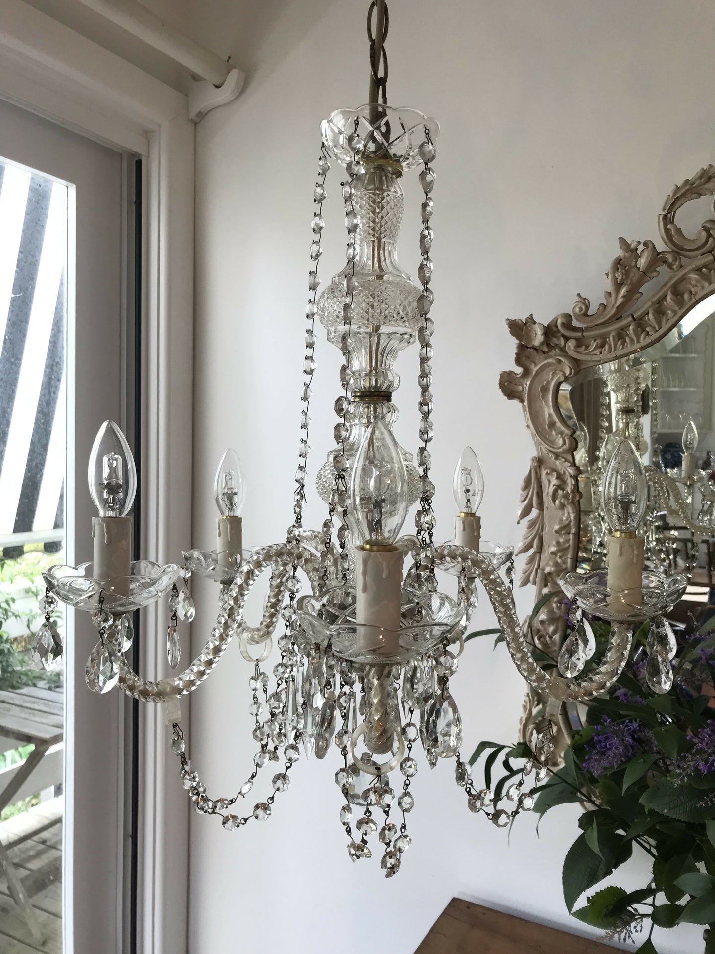 Venetian Style 5 arm Chandelier