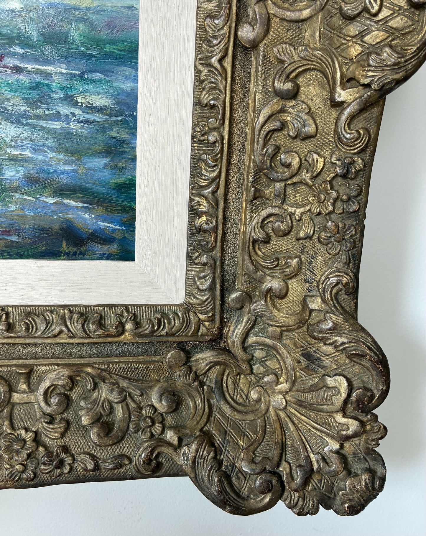 Original painting in magnificent antique frame