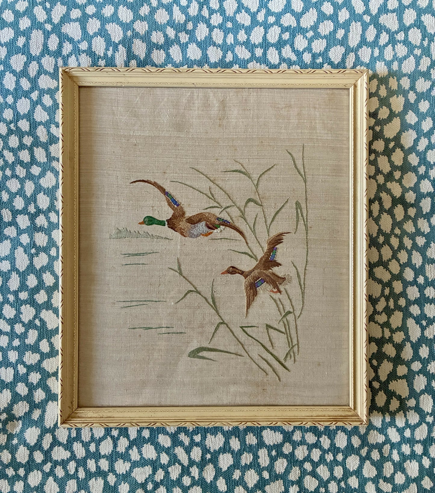 Crewel work Mallard Ducks