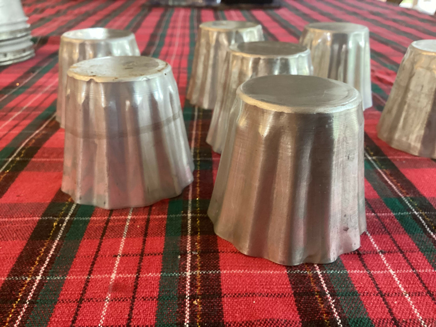 Set of 7 Vintage Dariole Moulds/Timbales