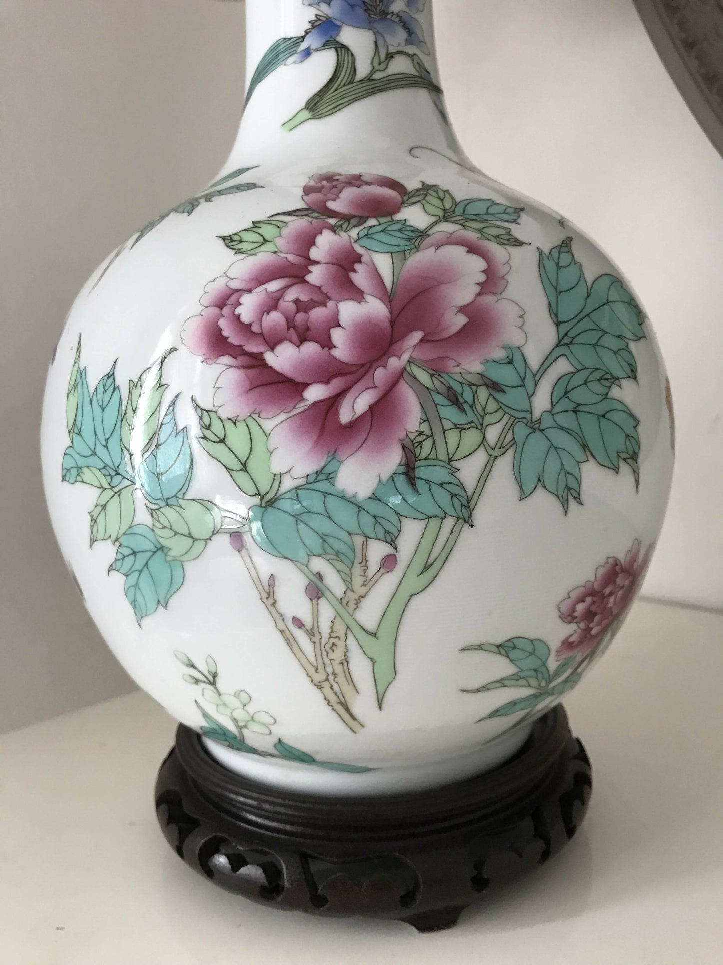 Gourd shaped Chinoiserie Lamp Base