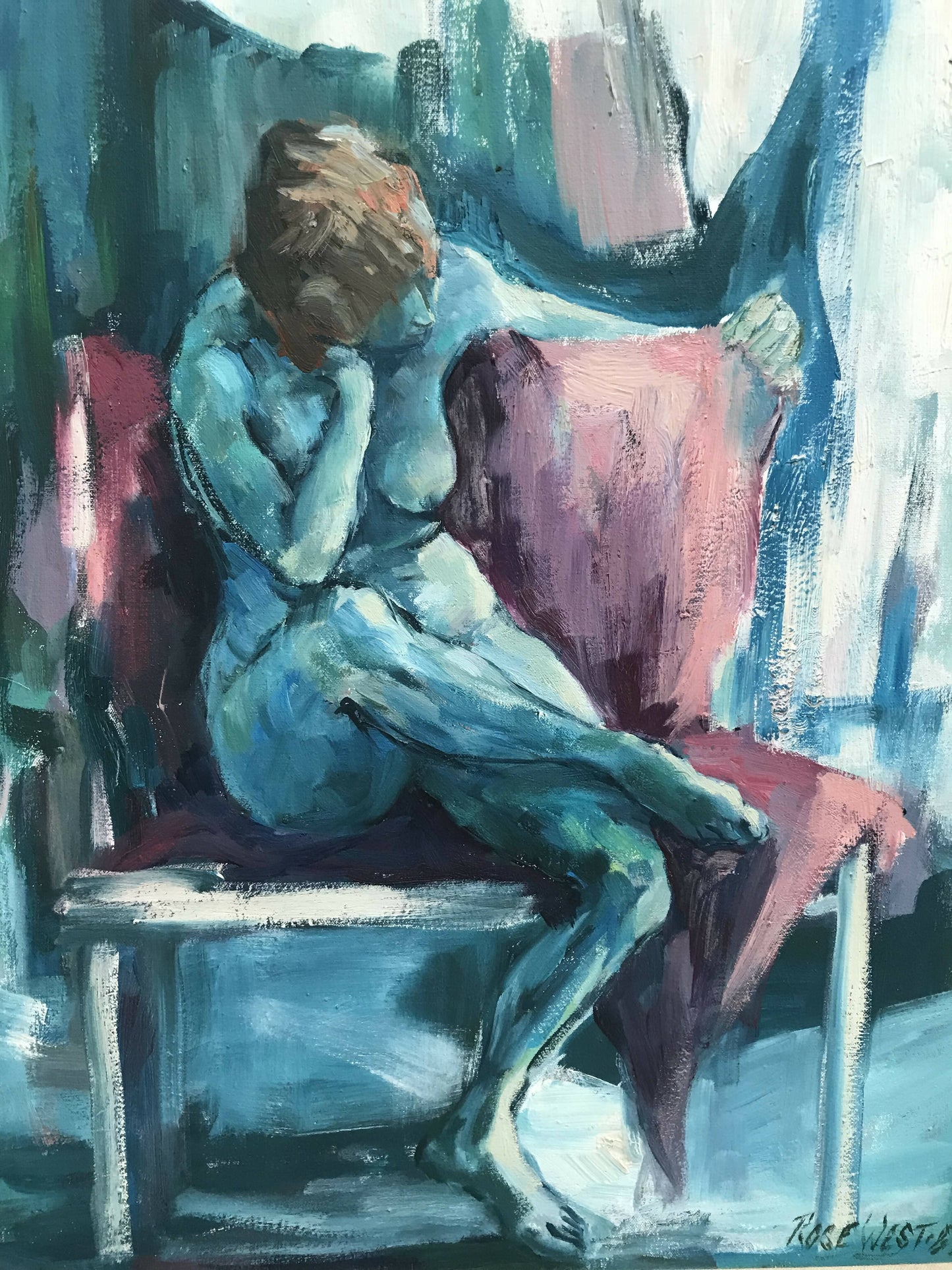 Seated Nude by Rose West