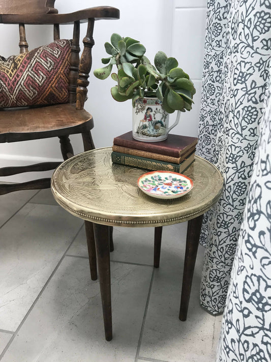 Brass Chinoiserie side table