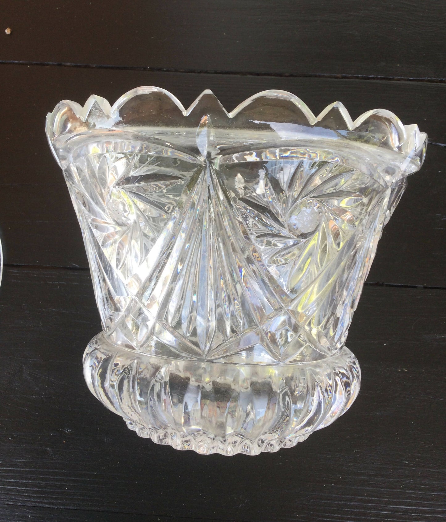 Lidded Crystal Bon Bon Jar