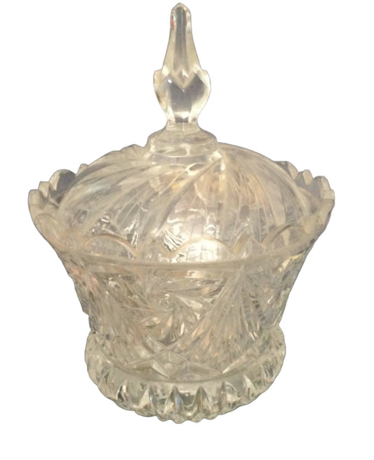 Lidded Crystal Bon Bon Jar