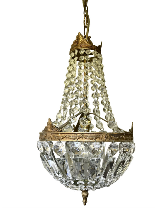French Basket Style Chandelier