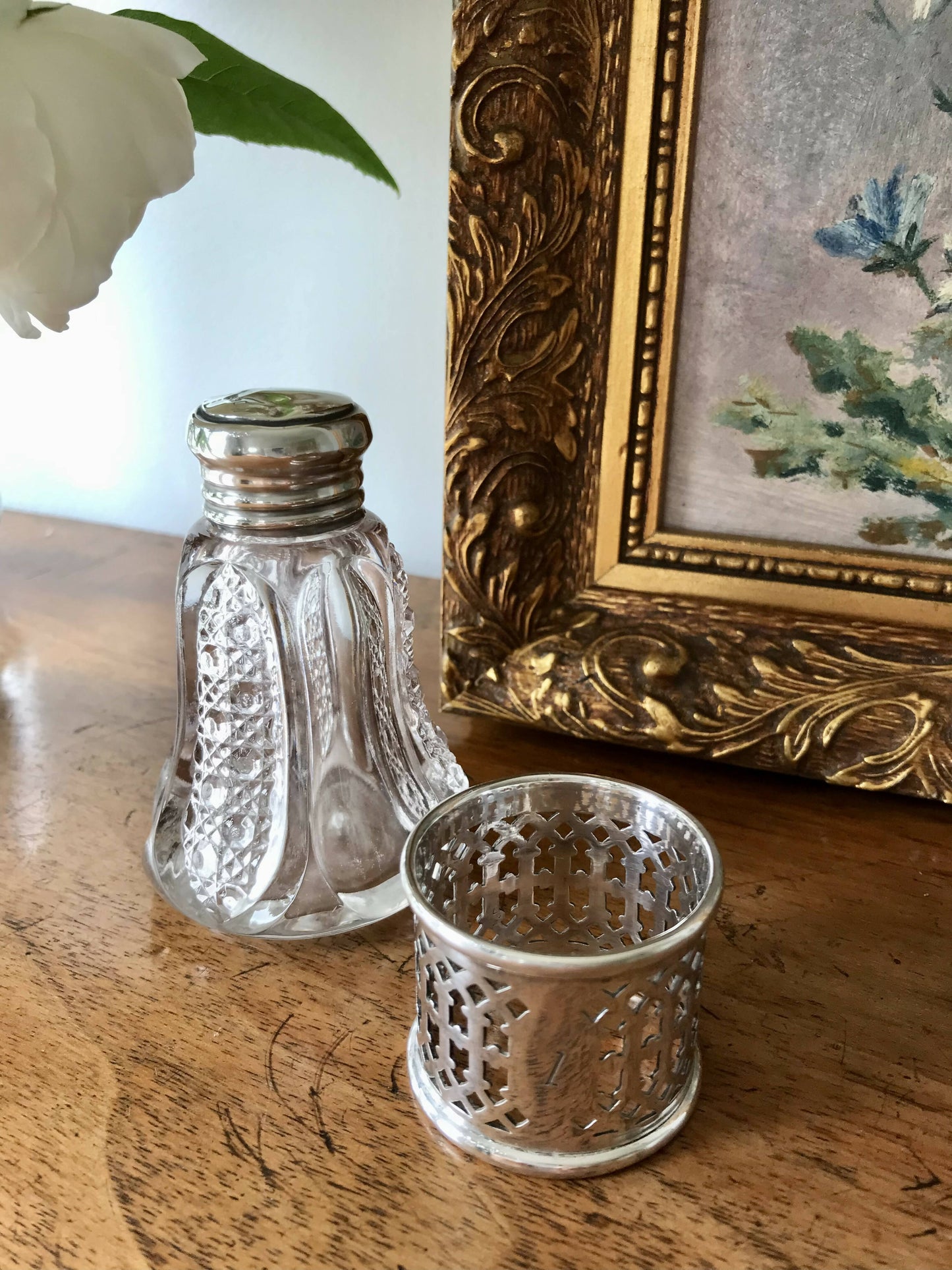 Silver topped Scent Bottle