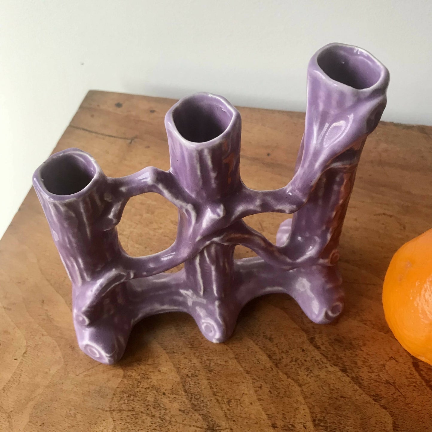 Purple Faux Bois Vase