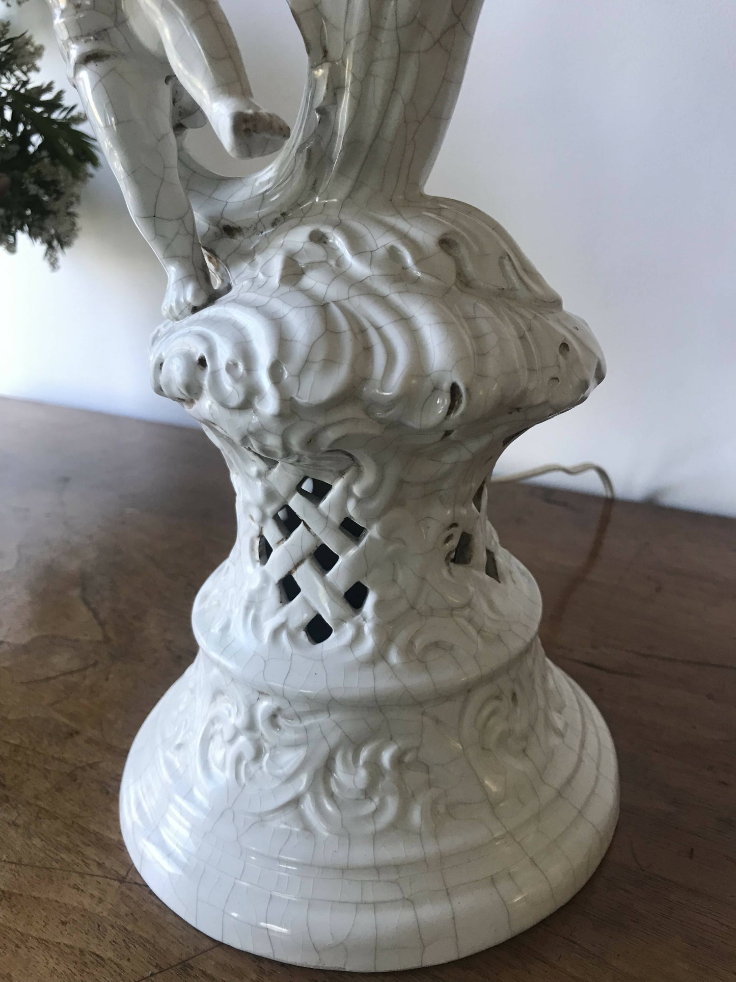 Italian Majolica Lamp Base