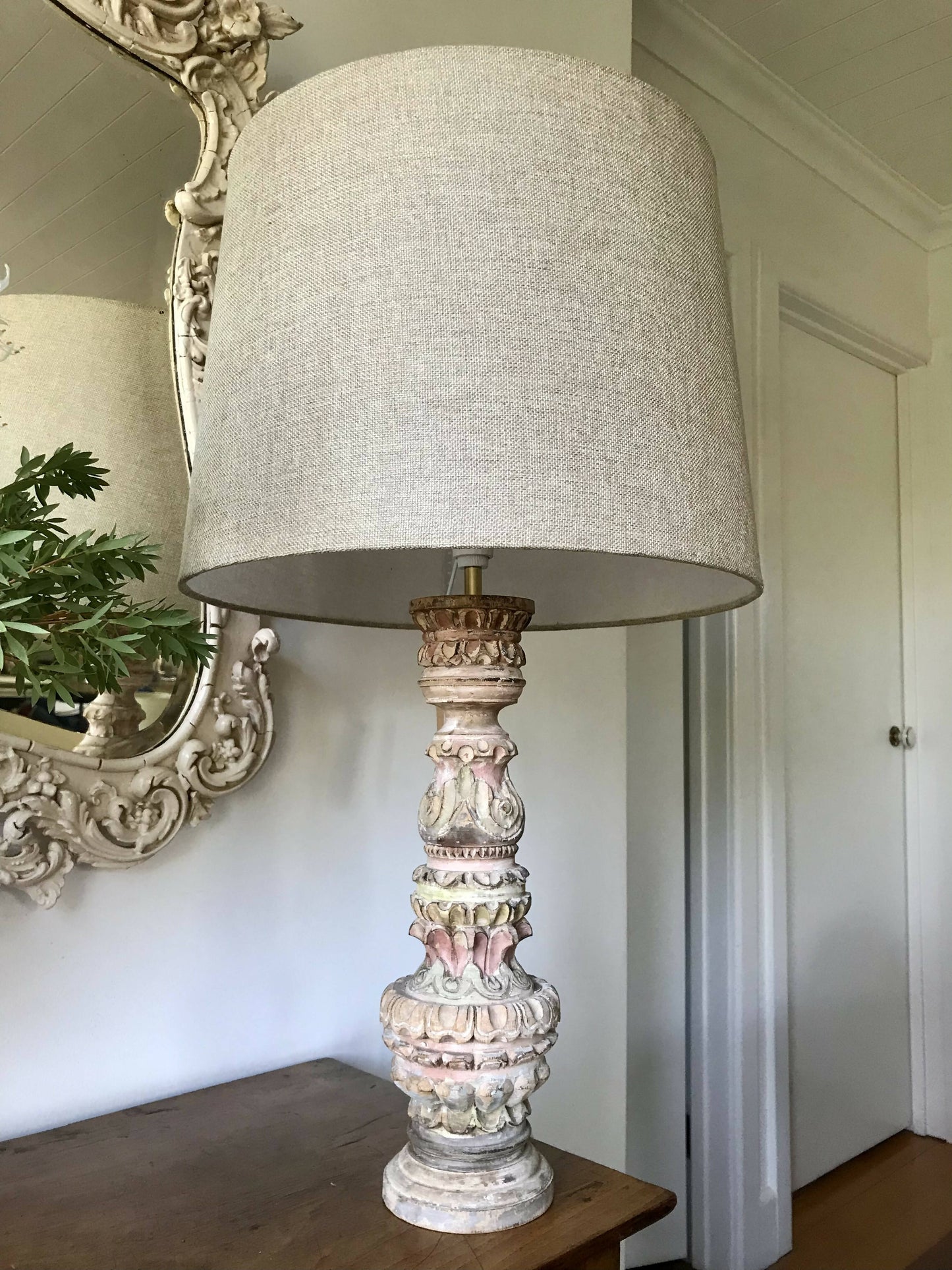 Oatmeal Linen Empire Lampshade