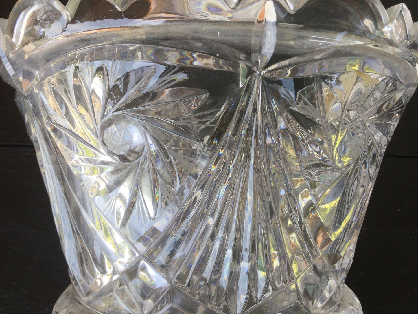 Lidded Crystal Bon Bon Jar