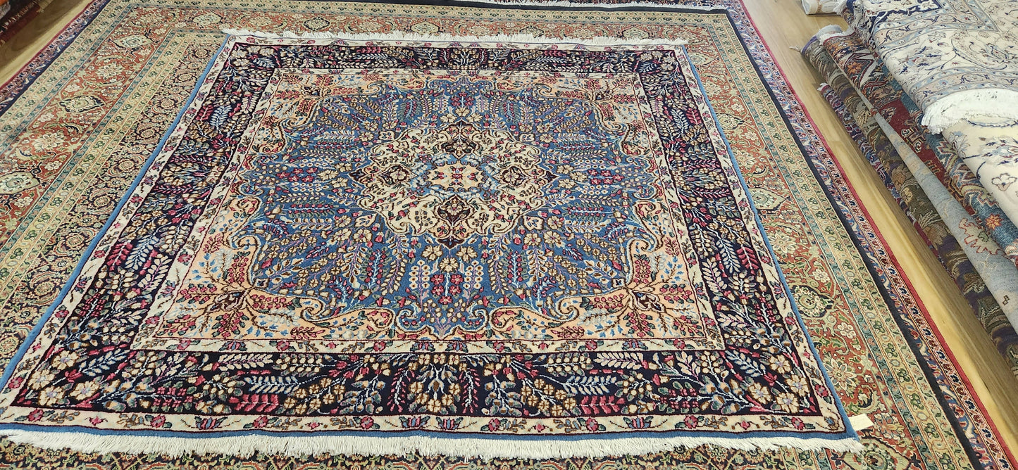 Square Kerman Handmade Vintage Carpet