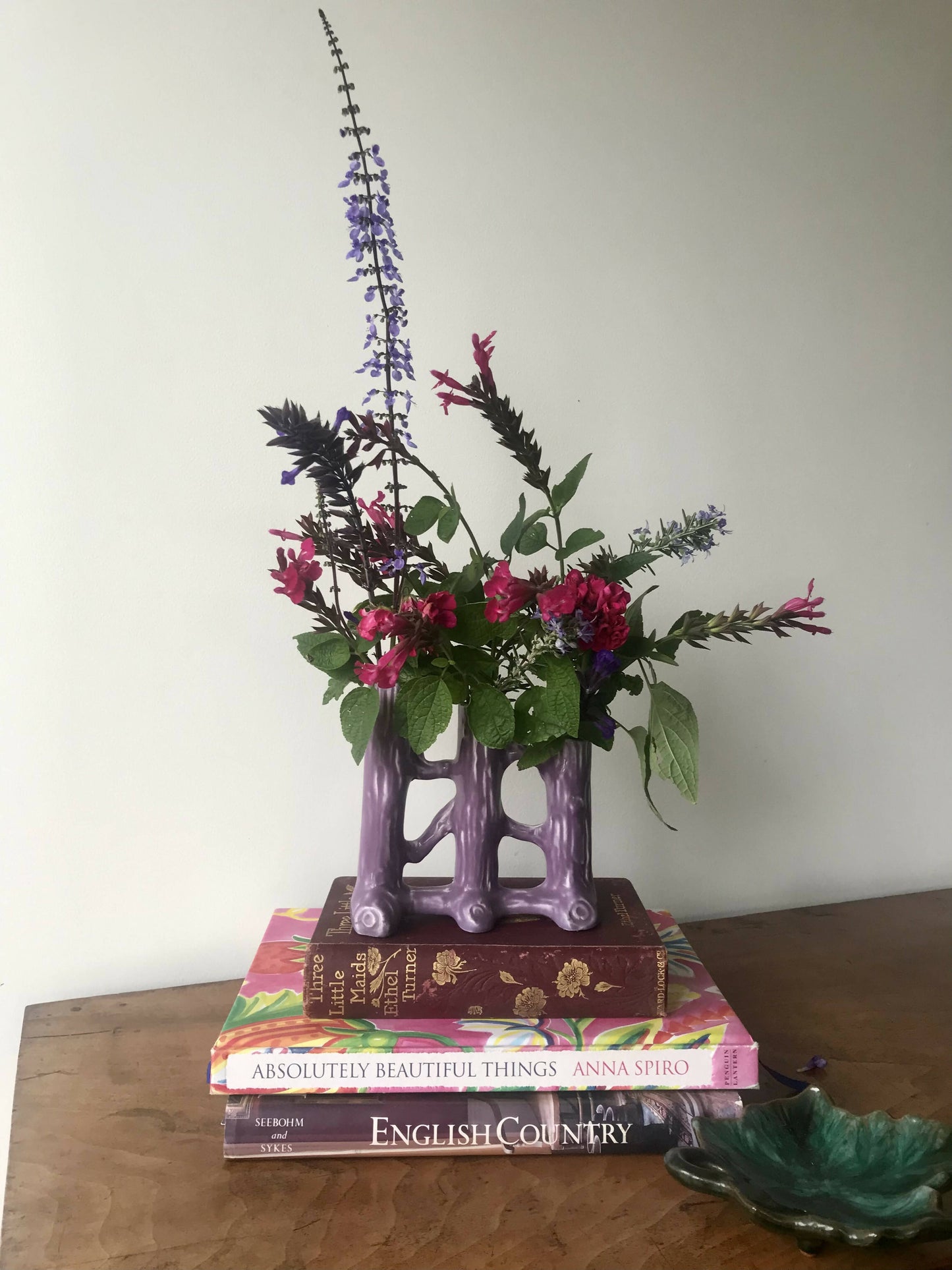 Purple Faux Bois Vase