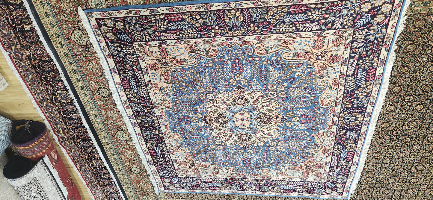 Square Kerman Handmade Vintage Carpet